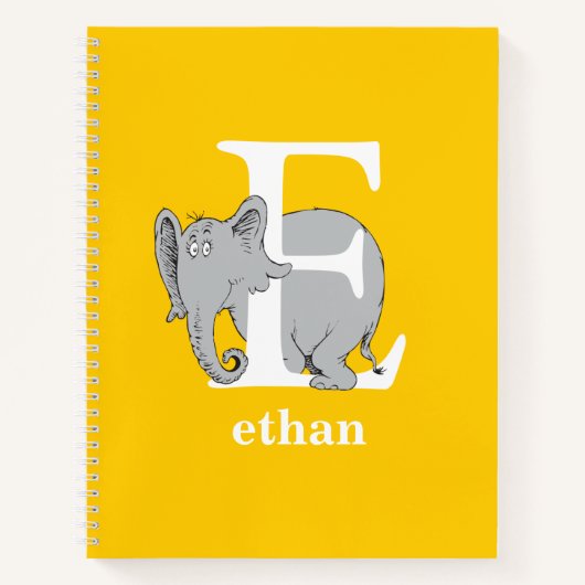 Dr. Seuss ABC: Letter E - White | Jouw namen toevo Notitieboek (Voorkant)