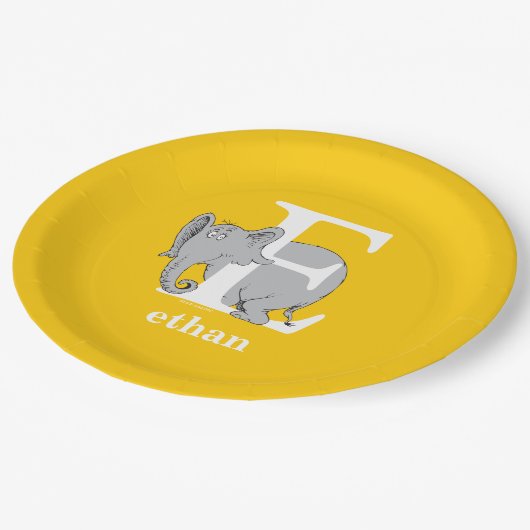 Dr. Seuss ABC: Letter E - White | Jouw namen toevo Papieren Bordje (Gekanteld)