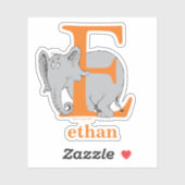 Dr. Seuss ABC: Letter E - White | Jouw namen toevo Sticker (Vel)
