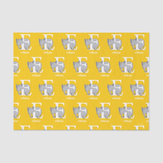 Dr. Seuss ABC: Letter E - White | Jouw namen toevo Tissuepapier (Voorkant)