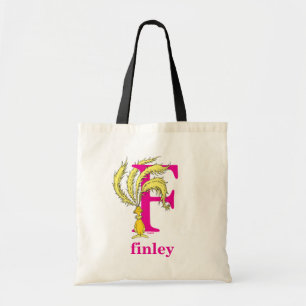 Dr. Seuss ABC: Letter F - Roze   Jouw namen toevoe Tote Bag