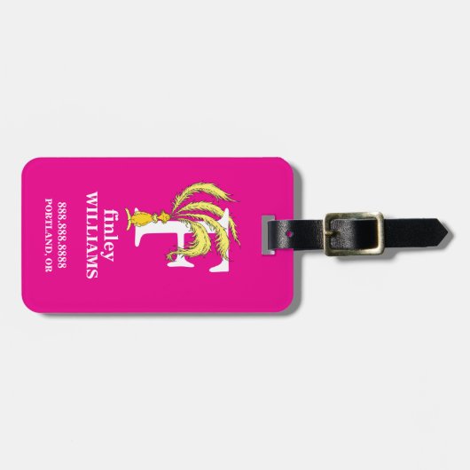 Dr. Seuss ABC: Letter F - White | Jouw namen toevo Bagagelabel (Voorkant horizontaal)