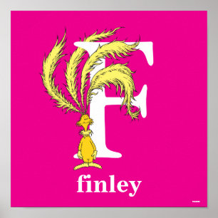 Dr. Seuss ABC: Letter F - White Jouw namen toevo Poster