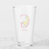 Dr. Seuss ABC: Letter G - Roze | Jouw namen toevoe Glas (Achterkant)