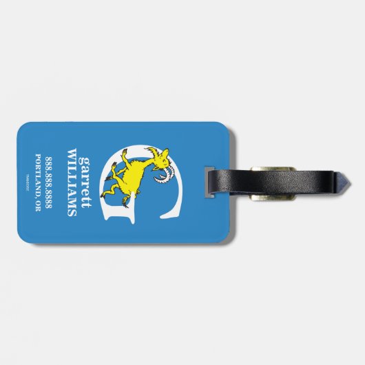 Dr. Seuss ABC: Letter G - White | Jouw namen toevo Bagagelabel (Achterkant horizontaal)