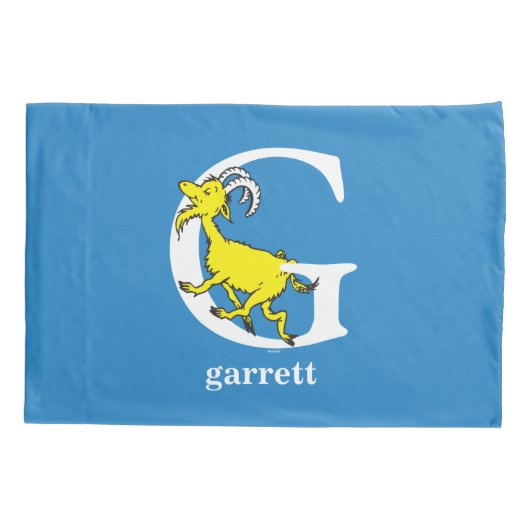 Dr. Seuss ABC: Letter G - White | Jouw namen toevo Kussensloop (Achterkant)