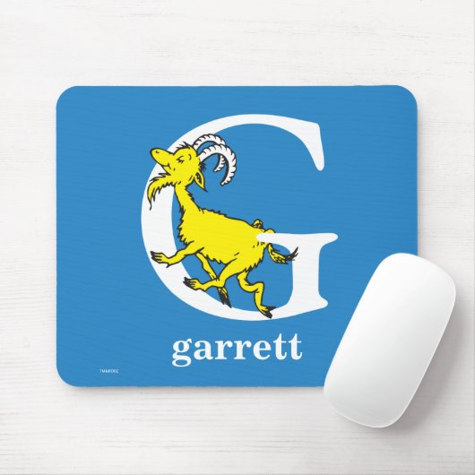 Dr. Seuss ABC: Letter G - White | Jouw namen toevo Muismat (Met muis)