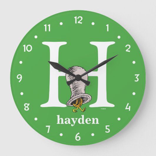 Dr. Seuss ABC: Letter H - White | Jouw namen toevo Grote Klok (Voorkant)