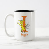 Dr. Seuss ABC: Letter I - Oranje | Jouw namen toev Tweekleurige Koffiemok (Links)
