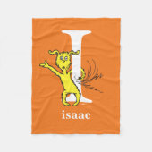 Dr. Seuss ABC: Letter I - White | Jouw namen toevo Fleece Deken (Voorkant)