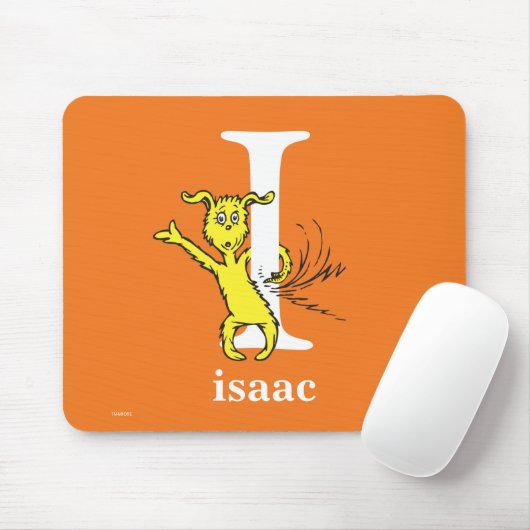 Dr. Seuss ABC: Letter I - White | Jouw namen toevo Muismat (Met muis)