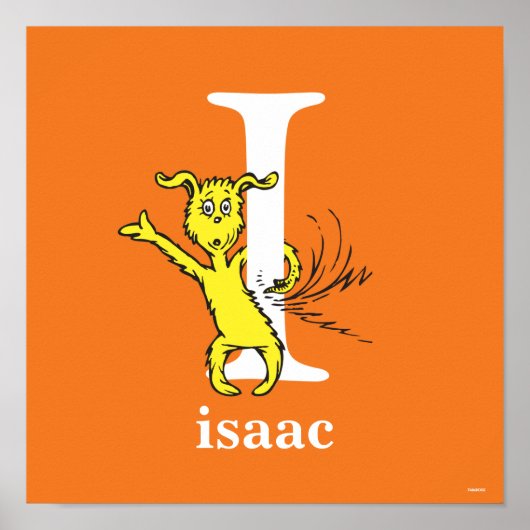 Dr. Seuss ABC: Letter I - White | Jouw namen toevo Poster (Voorkant)