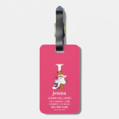 Dr. Seuss ABC: Letter J - White | Jouw namen toevo Bagagelabel (Achterkant verticaal)