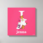 Dr. Seuss ABC: Letter J - White | Jouw namen toevo Canvas Afdruk (Voorkant)