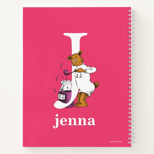 Dr. Seuss ABC: Letter J - White | Jouw namen toevo Notitieboek (Achterkant)