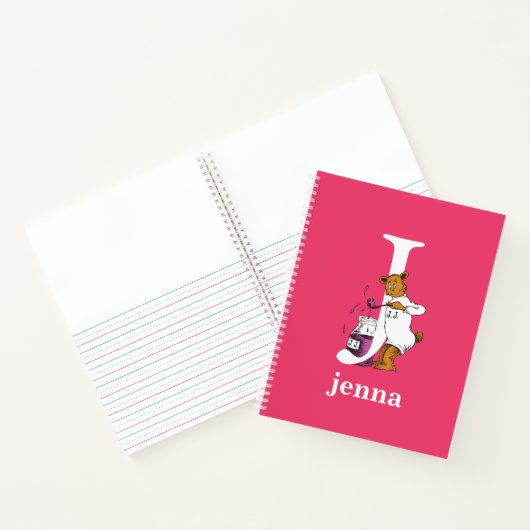 Dr. Seuss ABC: Letter J - White | Jouw namen toevo Notitieboek (Binnen)