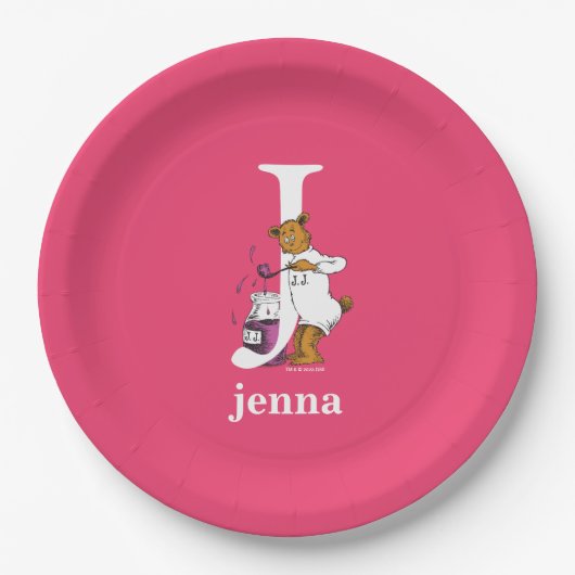 Dr. Seuss ABC: Letter J - White | Jouw namen toevo Papieren Bordje (Voorkant)