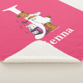 Dr. Seuss ABC: Letter J - White | Jouw namen toevo Sherpa Deken (3/4)