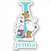 Dr. Seuss ABC: Letter J - White | Jouw namen toevo Sticker (Voorkant)