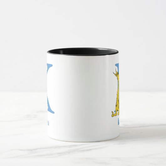 Dr. Seuss ABC: Letter K - Blue | Jouw namen toevoe Mok (Midden)