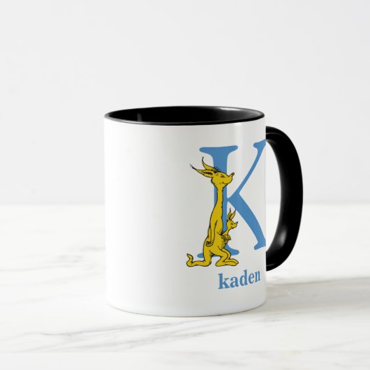 Dr. Seuss ABC: Letter K - Blue | Jouw namen toevoe Mok (Voorkant rechts)