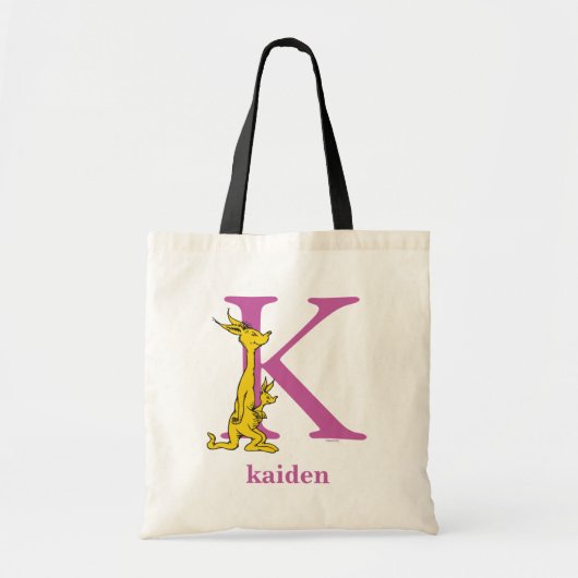 Dr. Seuss ABC: Letter K - Paars | Jouw namen toevo Tote Bag (Voorkant)