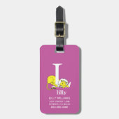 Dr. Seuss ABC: Letter L - White | Jouw namen toevo Bagagelabel (Voorkant verticaal)