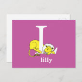 Dr. Seuss ABC: Letter L - White | Jouw namen toevo Briefkaart (Voorkant / Achterkant)