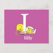 Dr. Seuss ABC: Letter L - White | Jouw namen toevo Briefkaart (Voorkant)