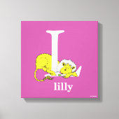 Dr. Seuss ABC: Letter L - White | Jouw namen toevo Canvas Afdruk (Voorkant)