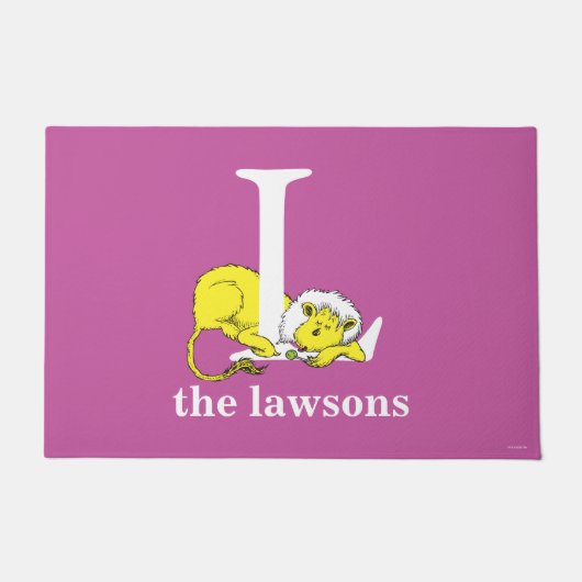 Dr. Seuss ABC: Letter L - White | Jouw namen toevo Deurmat (Voorkant)