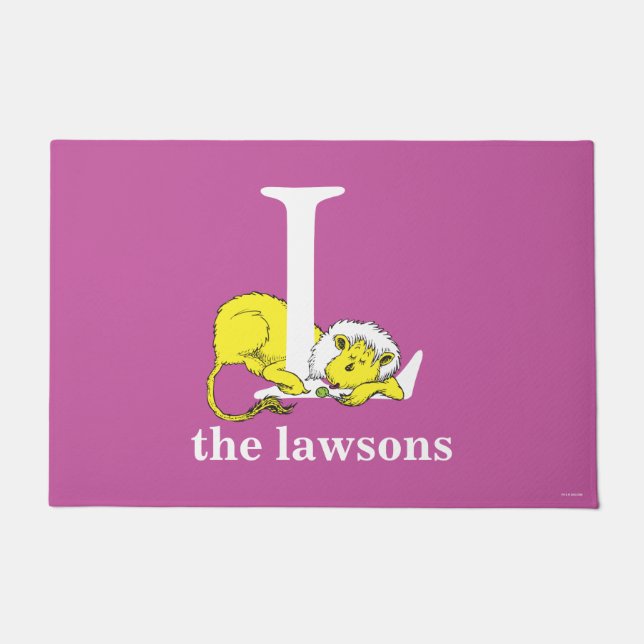 Dr. Seuss ABC: Letter L - White | Jouw namen toevo Deurmat (Voorkant)