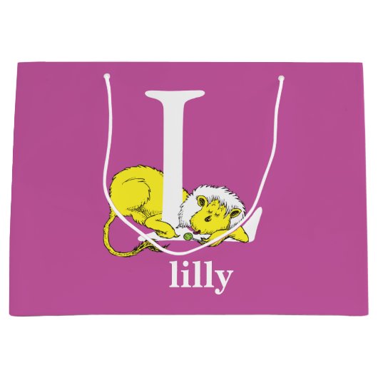 Dr. Seuss ABC: Letter L - White | Jouw namen toevo Groot Cadeauzakje (Voorkant)