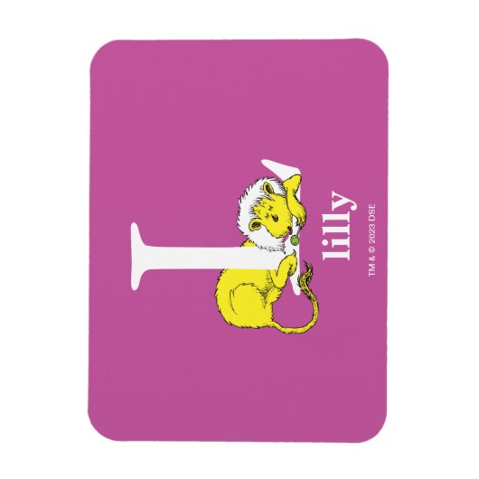 Dr. Seuss ABC: Letter L - White | Jouw namen toevo Magneet (Verticaal)