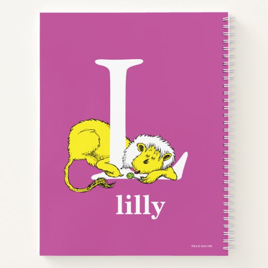 Dr. Seuss ABC: Letter L - White | Jouw namen toevo Notitieboek (Achterkant)