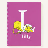 Dr. Seuss ABC: Letter L - White | Jouw namen toevo Notitieboek (Voorkant)