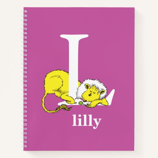 Dr. Seuss ABC: Letter L - White | Jouw namen toevo Notitieboek (Voorkant)