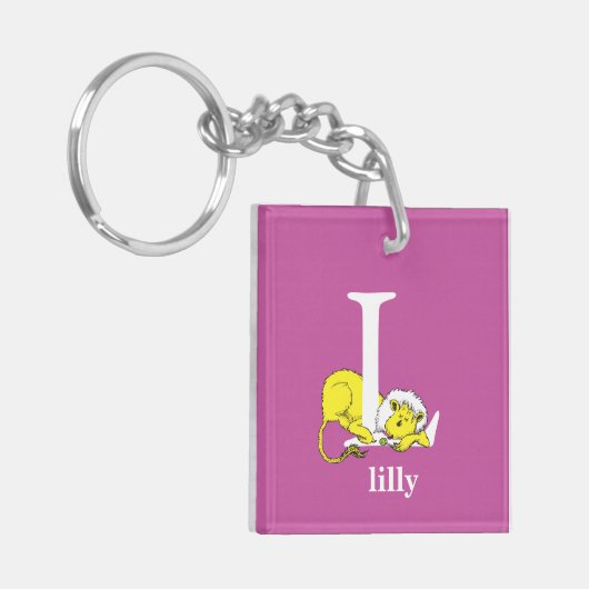 Dr. Seuss ABC: Letter L - White | Jouw namen toevo Sleutelhanger (Voorkant Links)