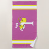 Dr. Seuss ABC: Letter L - White | Jouw namen toevo Strandlaken (Voorkant)