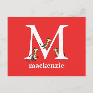 Dr. Seuss ABC: Letter M - White   Jouw namen toevo Briefkaart