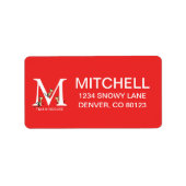 Dr. Seuss ABC: Letter M - White | Jouw namen toevo Etiket (Voorkant)