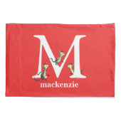 Dr. Seuss ABC: Letter M - White | Jouw namen toevo Kussensloop (Achterkant)