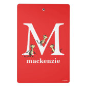 Dr. Seuss ABC: Letter M - White | Jouw namen toevo Mini Klembord (Achterkant)