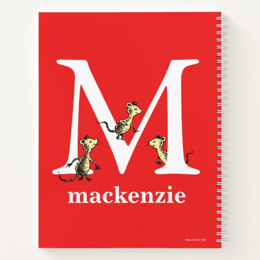 Dr. Seuss ABC: Letter M - White | Jouw namen toevo Notitieboek (Achterkant)