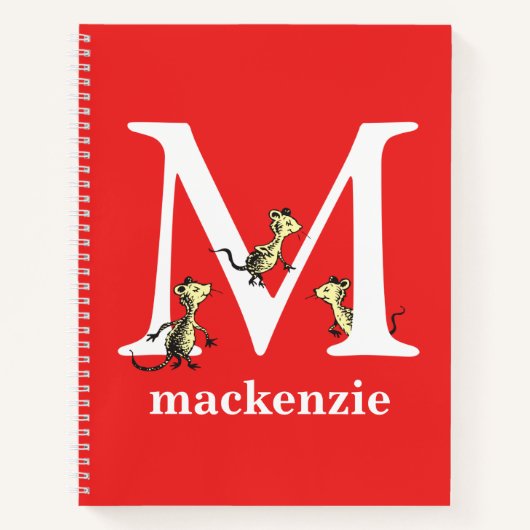 Dr. Seuss ABC: Letter M - White | Jouw namen toevo Notitieboek (Voorkant)