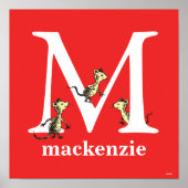 Dr. Seuss ABC: Letter M - White | Jouw namen toevo Poster (Voorkant)