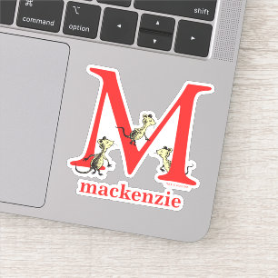 Dr. Seuss ABC: Letter M - White   Jouw namen toevo Sticker