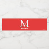 Dr. Seuss ABC: Letter M - White | Jouw namen toevo Waterfles Etiket (Enkel label)