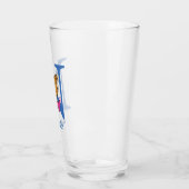 Dr. Seuss ABC: Letter N - Blue | Jouw namen toevoe Glas (Links)