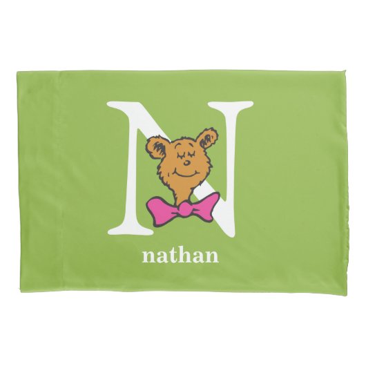 Dr. Seuss ABC: Letter N - White | Jouw namen toevo Kussensloop (Voorkant)